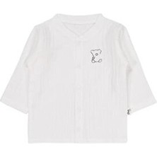 Civil Baby Ayıcık Baskılı 1-9 Ay Pijama Takımı - Ekru 3-6 Ay