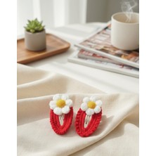 Veyla Style 2'li El Yapımı Kız Bebek ve Çocuk Örgü Çıtçıt Toka