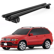 Today Auto Pençe Bmw X5 (E53) (2000-2003) Uyumlu Siyah Ara Atkı 135CM Port Bagaj Tavan Barı
