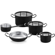 Fissler Original Profi Collection Shadow Line Cam Kapak 8 Parça Tencere Seti