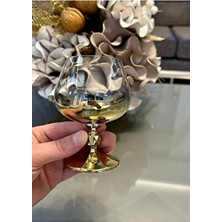 Lokman Züccaci̇ye Bohemia Kristal Titanyum Altın Kaplama Kahve Yanı Kadeh Su Bardağı (250CC)