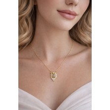 Solène Arrow Zirkon Taşlı Çelik Kolye