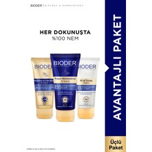 Bioder Yaşlanma, Kırışıklık ve Leke Karşıtı + Yoğun Nemlendirici + El ve Tırnak Kremi 3'lü Krem Seti