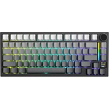 Attack Shark X820 Ultra Kablosuz Hot Swap Mekanik Oyuncu Klavyesi Gri Renkli RGB Aydınlatma
