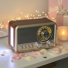 Dexxony Sılver Nostaljik Radyo, Fm/am/sw Radyo, USB ve Tf Kart Destekli Taşınabilir Bluetooth Retro Hoparlör Tasarım Ödüllü