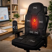 Hymark Isıtmalı Titreşimli Masaj Minderi Ev Araç Ofis Kumandalı Koltuk Masaj Aleti