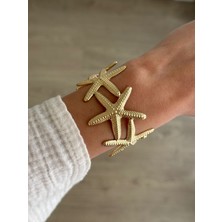 İrem Yıldız Çelik Gold Yıldız Desen Kelepçe