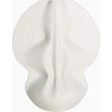 Cassina Brolic Seramik, Italyan Tasarımı Heykelsi Dekoratif Beyaz Vazo