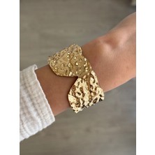 İrem Yıldız Çelik Gold Plaka Model Kelepçe