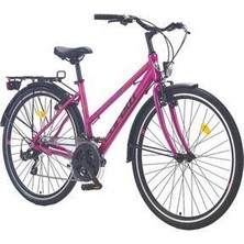 Corelli Nuptse-L Şehir Bisikleti 459H V 28 Jant 21 Vites Pembe Siyah