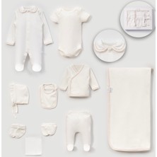 Lovemaxx 3008LV - Yeni Doğan Kız Bebek 10’lu Set | Bej Tonlarda Minimal & Şık Yenidoğan Takımı
