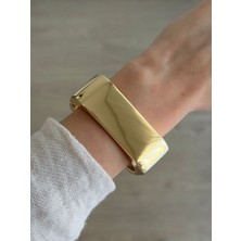 İrem Yıldız Çelik Gold Kare Model Kelepçe