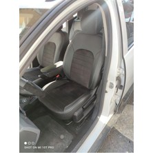 Akıncı Dacia Duster 2018 2021 Arası Uyumlu Arka Sırt 2+1 Siyah Taytüyü Siyah Deri Karışımı Siyah Ip