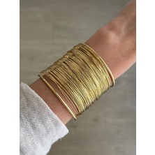 İrem Yıldız Gold Çelik Ayarlanabilir Tel Kelepçe Paslanmaz Malzeme ile Şık Tasarım