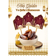 Ramazan Temalı 9 Adet Cupcake Ikram ve Sunum Süslemeleri