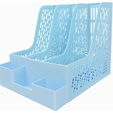 OPS 3 Bölmeli Modüler Tasarım Organizer Kalemlikli Magazinlik Klasör Arşiv Kutusu Demonte (Mg 123)