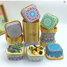 Evist 1 Paket ( 20 Adet ) (Gold & Folyolu) ( Kare & Kalın ) Muffin Kağıt Kek Kapsülü