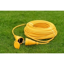 Aesco Seyyar Uzatma Kablosu, Erkek ve Dişi Fiş Kaplinli, Kapaklı Prizli, 3x2.5 Mm, Kalın Kablo, Bahçe, Şantiye, Atölye ve Dış Mekan Kullanımına Uygun, Güvenli Güç Bağlantı Kablosu (10 Metre)