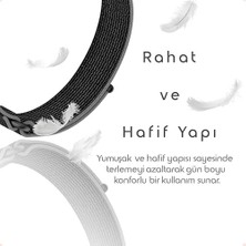 Aesco Galaxy Fit 3 ile Uyumlu Spor Loop Trail Kordon Terleme Yapmayan Nefes Alabilir Hafif Yapılı Cırt Cırt Tasarımlı Deformasyona Dayanıklı Rahat Kumaşlı Kayış