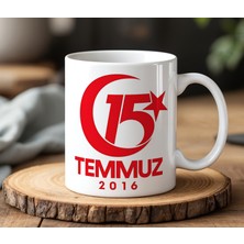 BB Design 15 Temmuz Tasarımlı Beyaz Seramik Baskılı Kupa Bardak 330 ml