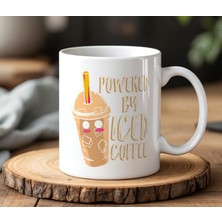 BB Design Iced Latte Tasarımlı Beyaz Seramik Baskılı Kupa Bardak 330 ml