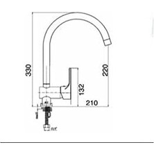 Skygo Spiça Yüksek Lavabo Bataryası, Krom
