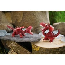 Skygo Top Minyatür Bahçesi ve Teraryum Mini Kırmızı Ejderha Kükreyen Heykelcik