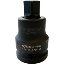 Rico 3/4-1/2 Değişebilir Başlıklı Havalı Lokma Düşürücü Adaptör