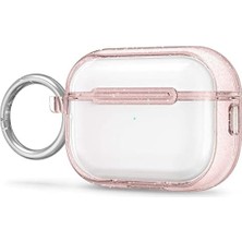 Aesco Ciel By Airpods Pro (2.nesil) ile Uyumlu Kılıf Rose Glitter - ACS05333
