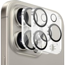 Aesco Camera Lens Koruyucu 2 Adet Kamera Lens Koruyucu Şeffaf (15 Pro Max / 15 Pro)