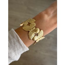 İrem Yıldız Çelik Gold Kelebek Model Kelepçe