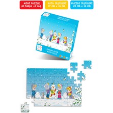 Çılgın Zeka Kardan Adam Mini Puzzle 40 Parça 3-7 Yaş Çocuk Puzzle Yapboz