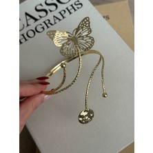 İrem Yıldız Çelik Gold Arm Cuff Kol Bilekliği