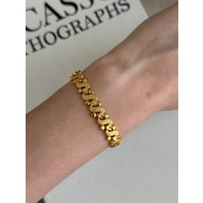 İrem Yıldız 22 Ayar Altın Kaplama Kuyumcu Model Bileklik