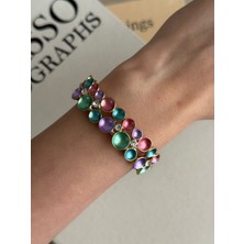 İrem Yıldız Çelik Desenli Esnek Bileklik