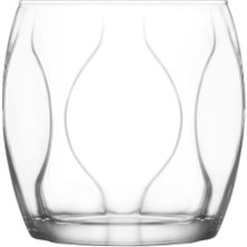 Aesco Lena 6'lı Cam Su, Meşrubat ve Viski Bardağı Seti - 335 cc (85X74 Mm)