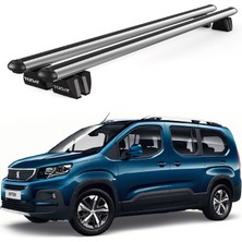 Today Auto Pençe Peugeot Rifter (2019 ve Sonrası) Uyumlu Gri Ara Atkı 135CM Port Bagaj Tavan Barı