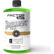 FACTOR360 Brilliant Green Apple Yeşil Seri Yeşil Elma Kokulu Ph Nötr Yoğun Cilalı Oto Yıkama Şampuanı 1 Litre