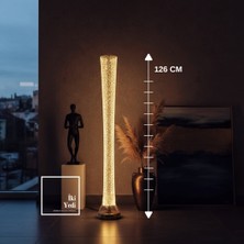 İki Yedi Konsept Corvinus Şarjlı LED Lambader Dokunmatik Renk Değiştiren Modern Dekoratif Ayaklı Lamba 126 cm Lüks