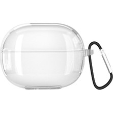 Aesco Buds 6 Pro ile Uyumlu Kancalı Kılıf Tam Koruma Kancalı Kılıf Toz ve Kirden Koruyan Silikon Buds 6 Pro ile Uyumlu (Şeffaf)