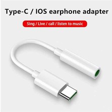Aesco USB Type-C - Aux- 3.5mm Kulaklık Jak Adaptörü, Type C - Aux Dönüştürücü - 17-16-15 Ipad ve Type C Tüm Cihazlar ile Uyumlu