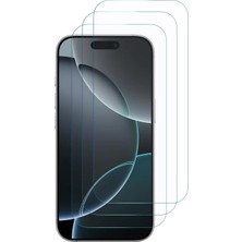Aesco 17 Pro Screen Protector Glass Cam Ekran Koruyucu (3`lü Paket) [ 17 Pro ile Uyumlu Ekran Koruyucu - Şeffaf]