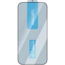 Aesco Caseworld 16 Pro Max ile Uyumlu Caseworld Eyeguard Serisi 2.5d Eyesafe Teknolojili Cam Ekran Koruyucu Şeffaf