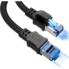 Aesco Cat 8 Ethernet Kablosu Lan Kablo 40GBPS 2000MHZ Süper Hızlı Ağ Kablosu Gigabit Pc, Laptop, Ps5/4, Steam, Xbox, Switch (10 Metre)