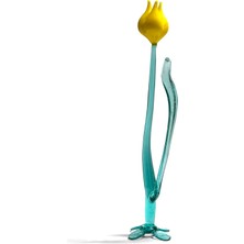 Lale Koyu Sarı Renk Cam Sanatı El Yapımı