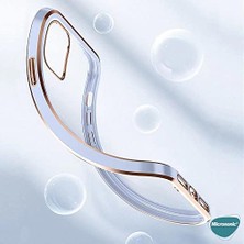 Aesco 13 Pro Için Kılıf Laser Plated Soft Beyaz [ 13 Pro ile Uyumlu Kılıf - Beyaz]