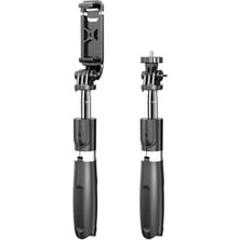 Aesco Bluetooth Kumandalı LED Işıklı 360 Derece Dönebilen Mini Selfie Stick Telefon Tutucu Kumandalı Öz