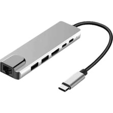 Astraltech Macbook Pro/air Uyumlu USB Type-C 8 In 1 Hub Dönüştürücü Çevirici Çoklayıcı USB Hdmı Micro Sd 8 Girişli