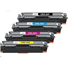 Canon CRG-045 Muadil 4 Renkli Toner Seti Yazıcı Uyumlu 1.400 Sayfa Siyah, 1.300 Sayfa Renkli