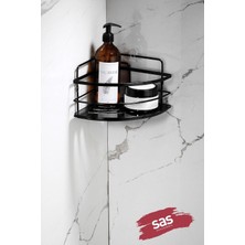 Aesco Yapışkanlı Ömür Boyu Paslanmaz Kristal Ayarlanabilir Raf Banyo Düzenleyici Şampuanlık Lk-01 Ss